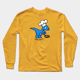 Velatkeraptor Hanukkah Dino with Chef's Hat Long Sleeve T-Shirt